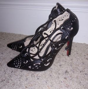 Black Lace Pumps